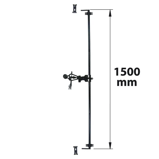 Image principale de Espagnolette ronde crochet droit métal mat, H.1500 mm