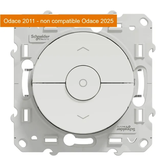 Image principale de Interrupteur volet roulant à assembler Odace, SCHNEIDER ELECTRIC, blanc