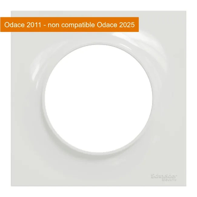 Image principale de Plaque simple Odace Styl, SCHNEIDER ELECTRIC, blanc