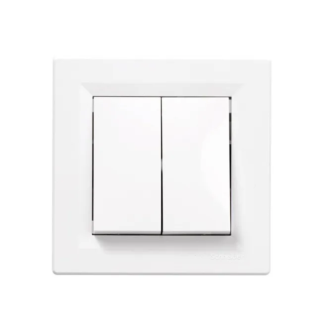 Image principale de Interrupteur va-et-vient double SCHNEIDER Asfora S320214 10A -blanc