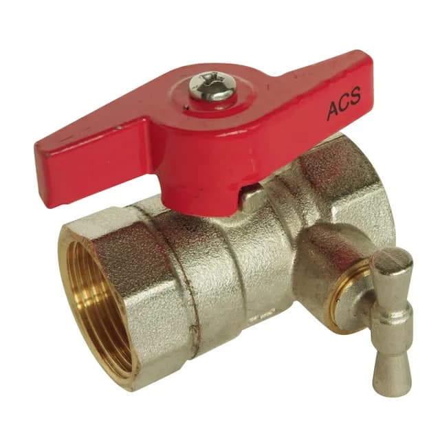 Image principale de Vanne à sphère Double Femelle 3/4" A purge Manette papillon