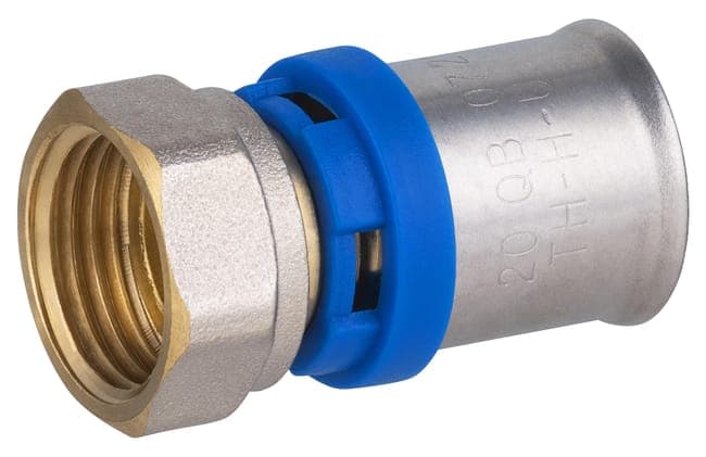 Raccord femelle écrou libre F.15x21(1/2'') multicouche à sertir Diam.20 mm