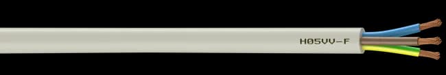Image principale de Câble électrique 3 G 2.5 mm² ho5vvf L.10 m, blanc