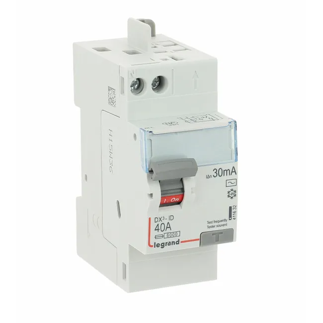 Image principale de Interrupteur différentiel LEGRAND, 30 mA 40 A type AC arrivée haut et départ hau