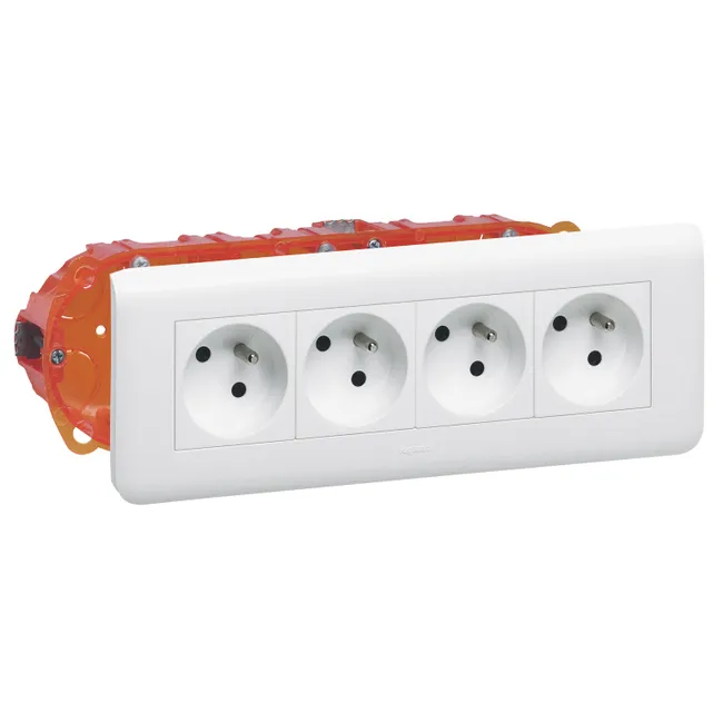 Image principale de Bloc 4 prises avec terre Mosaic, blanc, LEGRAND