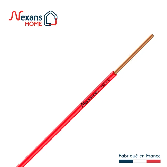 Image principale de Fil électrique 2.5 mm² h07vu, en couronne de 25M rouge