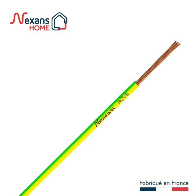 Image principale de Fil électrique 6 mm² h07vr, en couronne de 10M vert / jaune