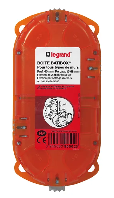 Image principale de Boîte d'encastrement 2 postes Batibox - LEGRAND