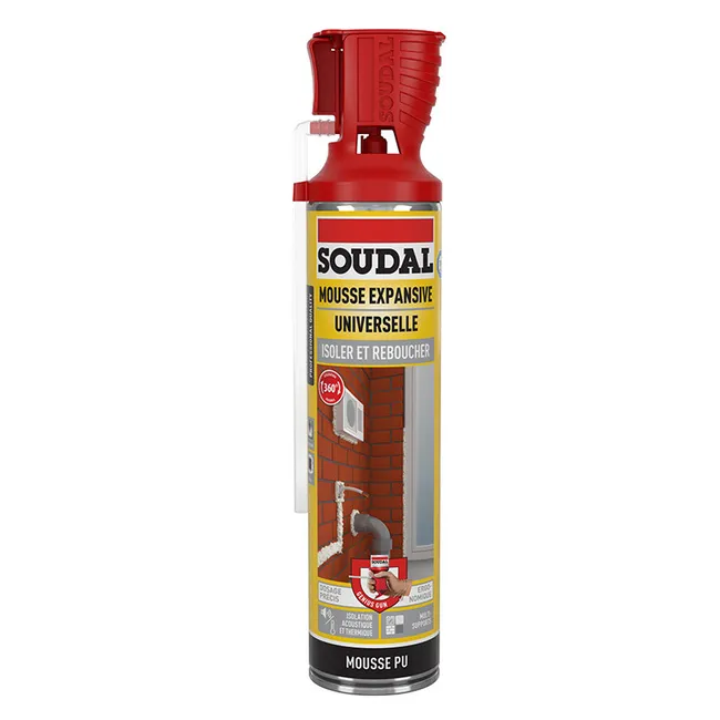 Image principale de Mousse expansive SOUDAL 1029820 - Isolation et rebouchage - Multi-usage - 500mL