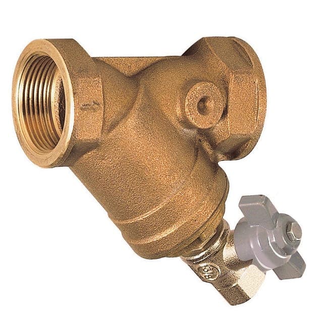 filtre à tamis - en y - taraudé - bsp 2 - bronze - avec robinet de rinçage - sferaco 210009