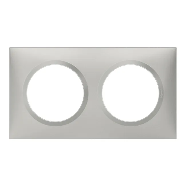 Image principale de Plaque double Dooxie, LEGRAND, aluminium