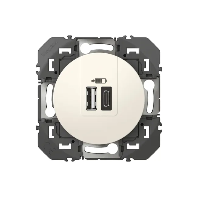Image principale de Prise chargeur usb A et C Dooxie, LEGRAND, blanc