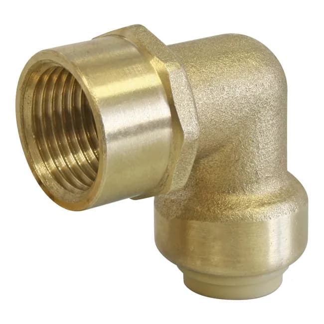 Image principale de Coude laiton à clipser pour cuivre ou PER ou Multicouche Ø14 - Femelle 15/21