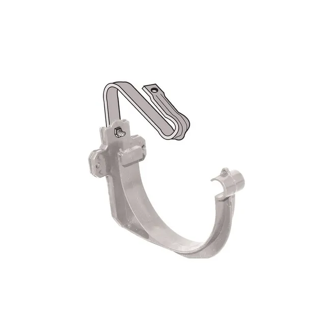 Image principale de Crochet bandeau monté avec étrier gouttière 25 gris