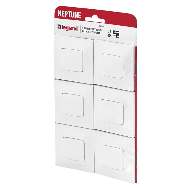 Image principale de Interrupteur va-et-vient, LEGRAND Neptune, blanc
