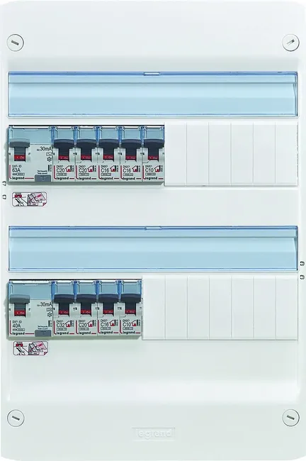 Image principale de Tableau électrique équipé et précablé 2 rangées 26 modules LEGRAND