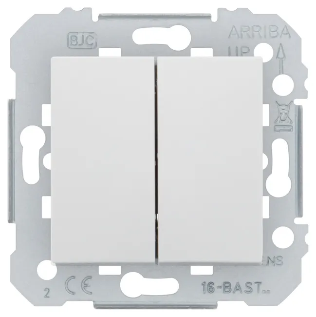 Image principale de Double Va-et-Vient Siemens DELTA VIVA, blanc, plaques réversibles, fixation sans outil, garantie 2 ans