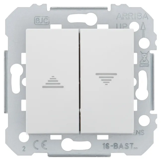 Image principale de Interrupteur volet roulant Siemens DELTA VIVA, plaque triple réversible, design contemporain, 9 coloris, garantie 2 ans, blanc