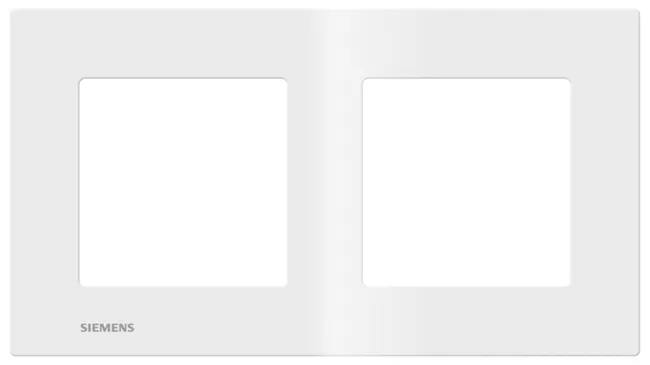 Image principale de Plaque double Siemens DELTA VIVA, blanc, plaques réversibles, installation horizontale/verticale, garantie 2 ans