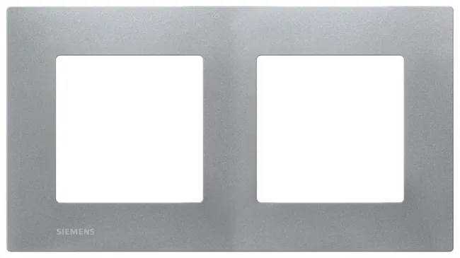 Image principale de Plaque double Siemens DELTA VIVA, design contemporain, 9 coloris, plaques réversibles, garantie 2 ans, volets de protection enfants