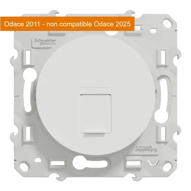 Image principale de Prise rj45 à assembler Odace, SCHNEIDER ELECTRIC, blanc