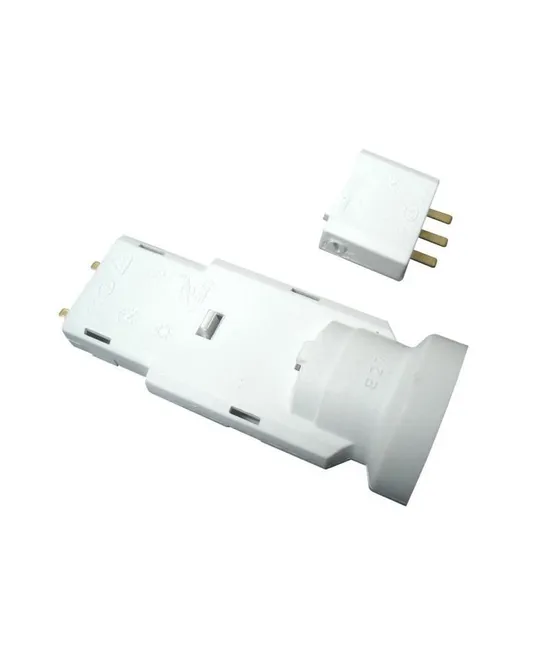 Image principale de Douille avec Fiche DCL 6A 250V E27 - Blanc - Zenitech