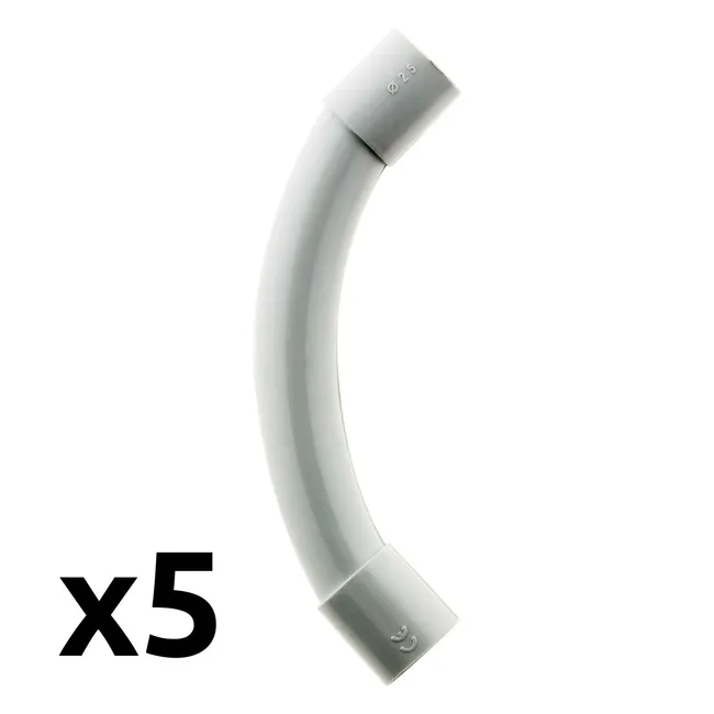 Image principale de Lot de 5 courbes pour tube IRL Ø25mm - Gris - Zenitech