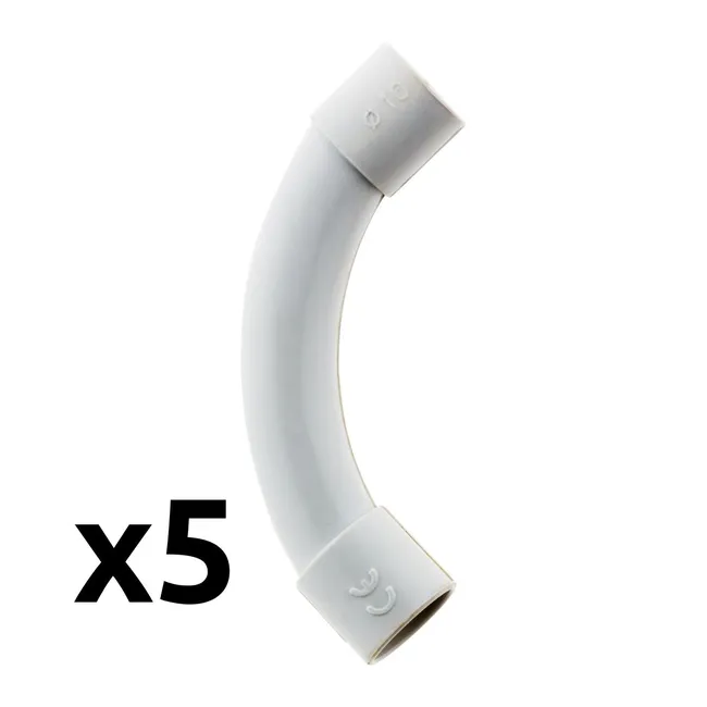 Image principale de Lot de 5 courbes pour tube IRL Ø16mm - Gris - Zenitech