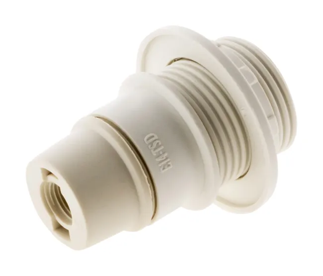 Image principale de Douille E14 simple bague - Blanc - Zenitech