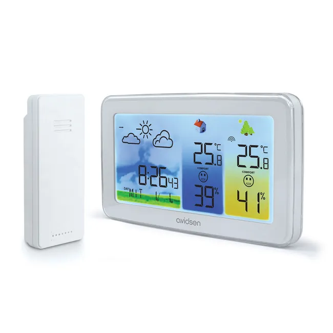 Image principale de Station météo couleur format paysage rétroéclairé - Avidsen - 107254