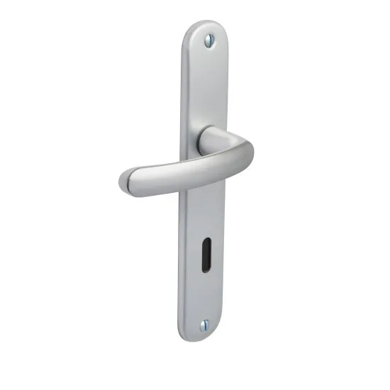Image principale de Ensemble de porte budget bezault entraxe 165mm clé l - argent - 73268