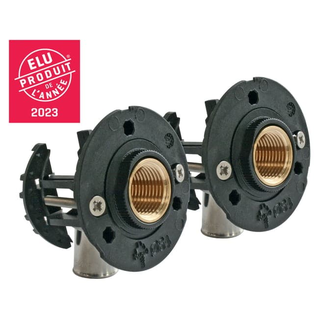 Image principale de Kit complet fixation Robinetterie Bain Douche- PER Ø12 - Raccord à Sertir F15/21