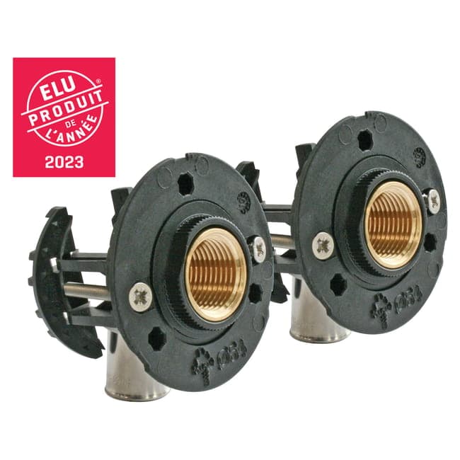 Image principale de Kit complet fixation Robinetterie Bain Douche- PER Ø16 - Raccord à sertir F15/21