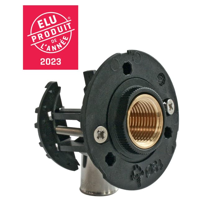 Image principale de Kit complet fixation Robinet Machine à Laver- PER Ø12 - Raccord à Sertir F15/21