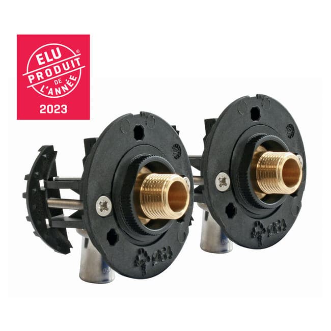 Image principale de Kit complet fixation Robinetterie Sous-Lavabo - PER Ø12 - Rac Sertir M12/17