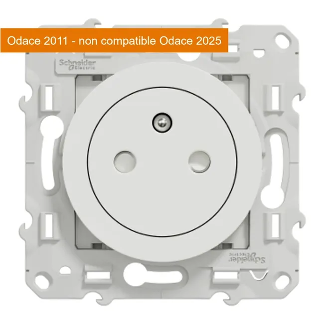 Image principale de Prise avec terre affleurante à assembler Odace, SCHNEIDER ELECTRIC, blanc