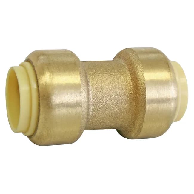 Image principale de Manchon laiton égal à clipser pour tubes cuivre ou PER ou Multicouche Ø12