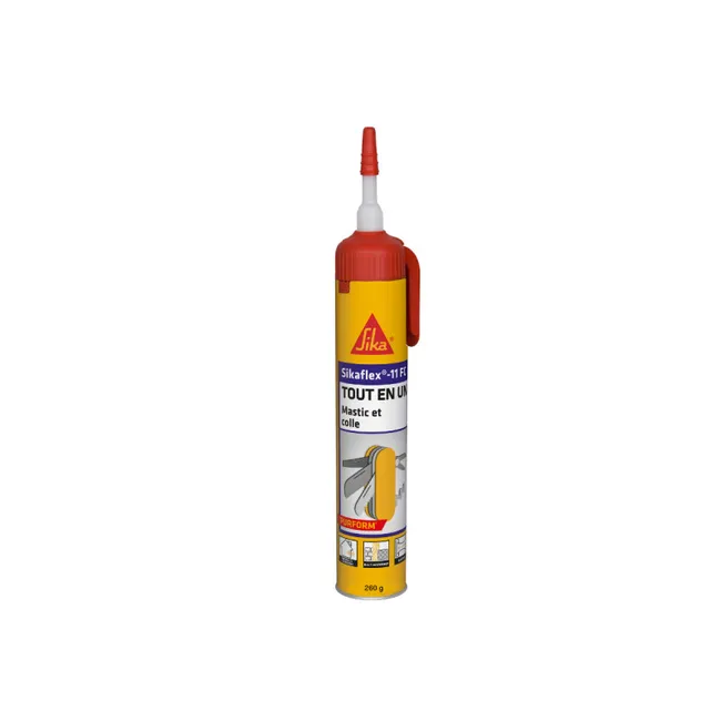Image principale de Mastic colle multi-usages SIKA Sikaflex 11 FC Purform - sans pistolet - Gris béton - 260 g - 665206