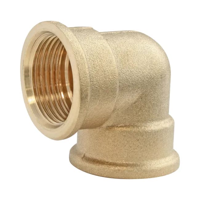 Image principale de Coude laiton brut - Double Femelle 12/17 - Sachet 2 pièces