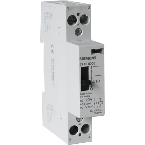 Image principale de Contacteur jour/nuit Siemens 20A 2NO, 3 positions (AUTO, I, 0), automatique pour consommation tarif réduit