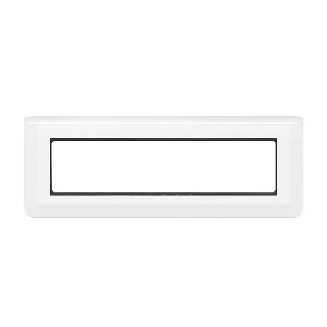 Image principale de Plaque LEGRAND Mosaic avec support pour 8 modules horizontal blanc