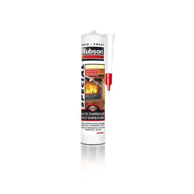 Image principale de Mastic noir special hautes temperatures - 280ml - RUBSON