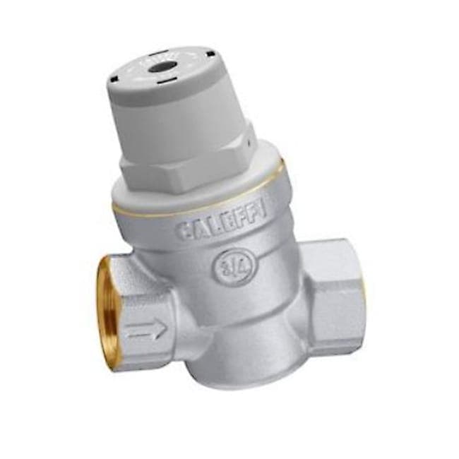 Réducteur de pression d'eau chaude cartouche inclinée 3/4" Caleffi Thermador- Laiton chromé - Femelle/Femelle - 1 à 6 bar