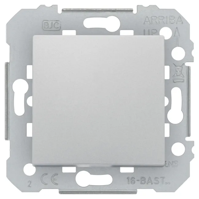 Image principale de Poussoir Siemens Delta Viva SILVER, design contemporain, plaques réversibles, 9 couleurs, garantie 2 ans