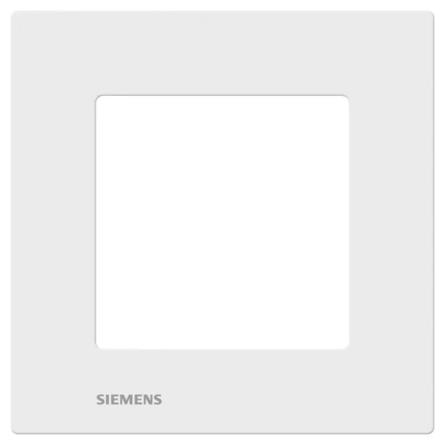 Image principale de Plaque simple Siemens DELTA VIVA, couleur blanche, design contemporain, plaques réversibles, garantie 2 ans