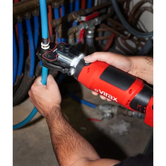 Virax - Presse à sertir électro-mécanique Viper L2X + 2 batteries 2Ah + 1 chargeur rapide + pince mère + coffret Virabox - VIR-253571