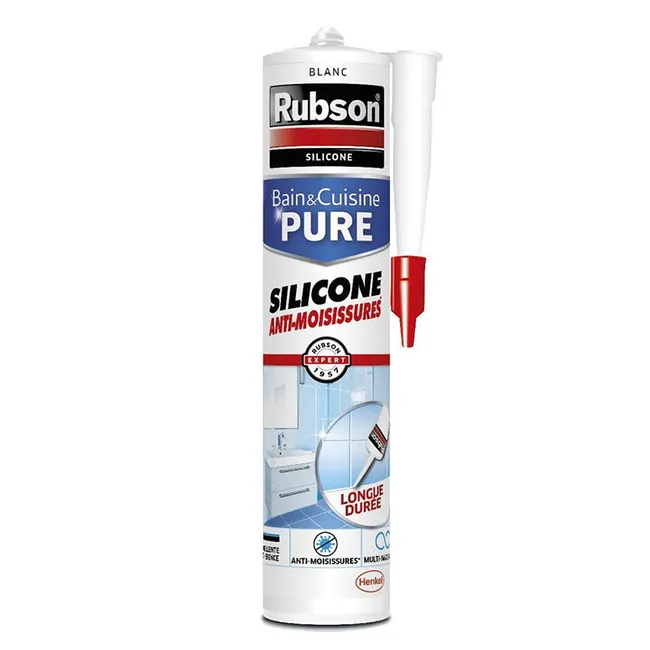 Image principale de Mastic Cuisine & Bain RUBSON 217445 - Silicone - Blanc - 280mL