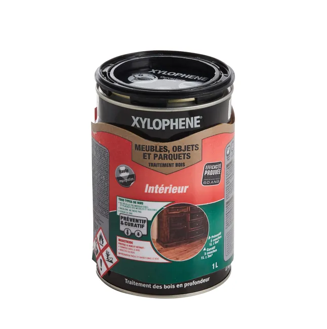 Image principale de Traitement bois meubles, objets et parquets intérieur aérosol 1 L - XYLOPHENE