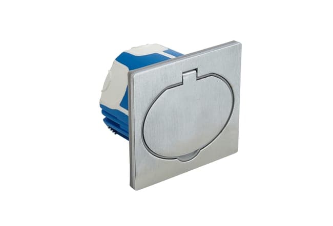 Image principale de Prise électrique de sol 2P+T aluminium brossé