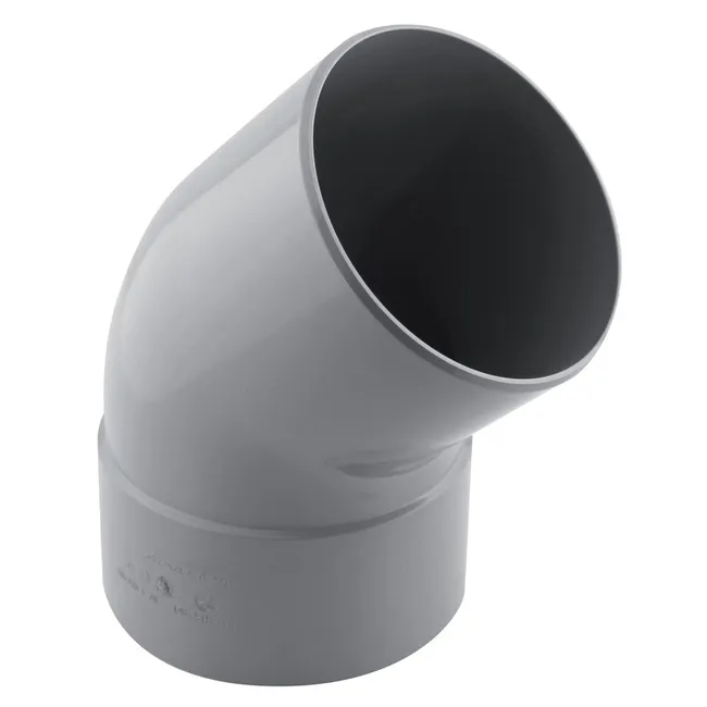 Image principale de Coude PVC évacuation 45° mâle/femelle Ø125
